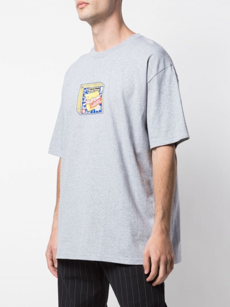 Camisetas Supreme Cheese Printed Hombre Gris Colombia | T6R-51578