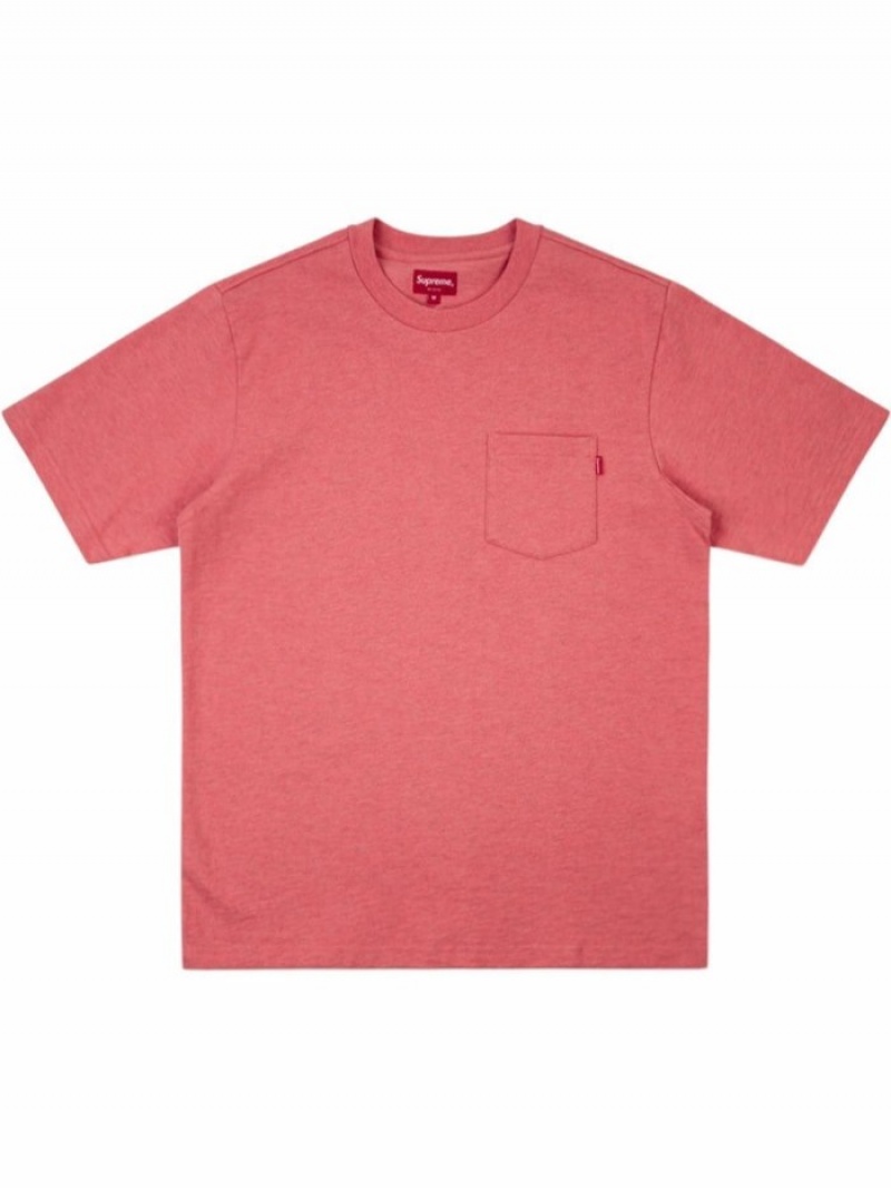 Camisetas Supreme Chest-pocket Corta-sleeve Hombre Rojas Colombia | D8F-85163