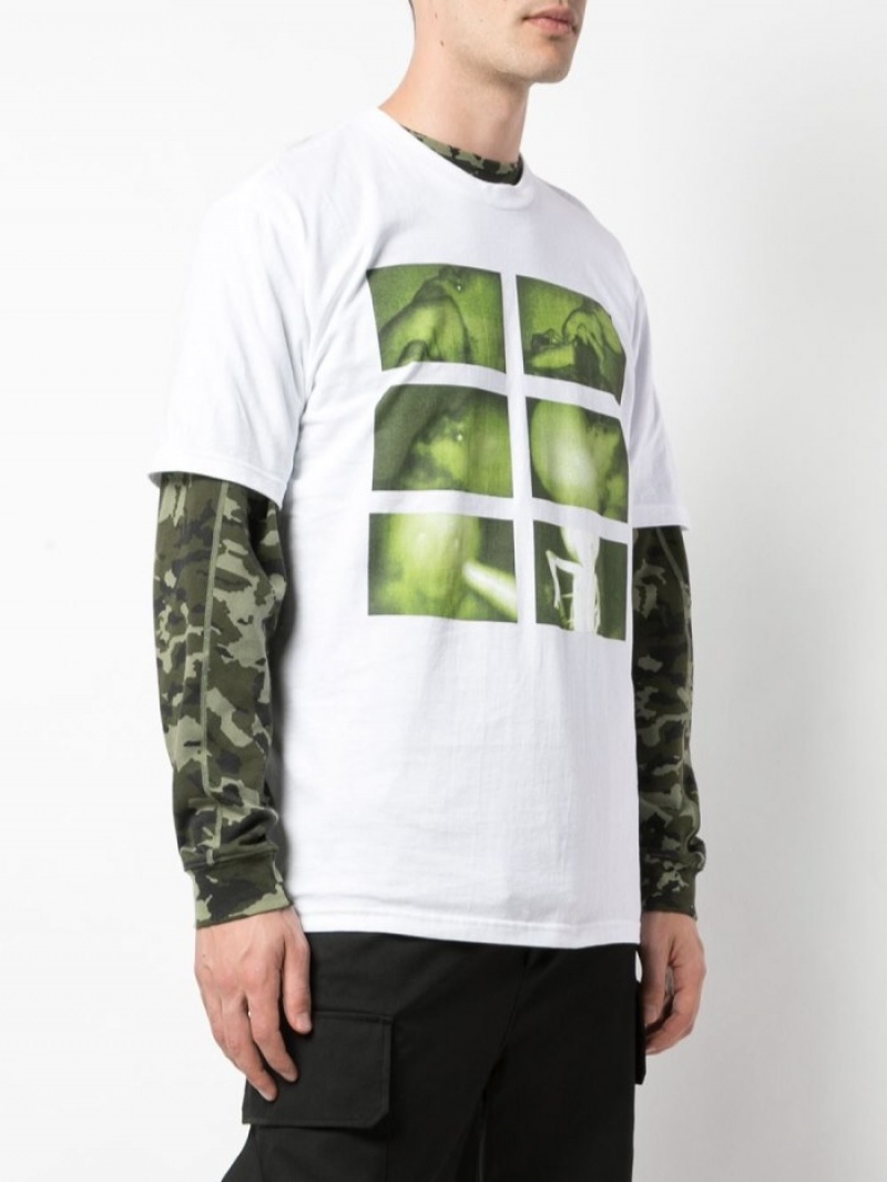 Camisetas Supreme Chris Cunningham Chihuahua Hoo Crew Neck Hombre Blancas Colombia | M2A-43179