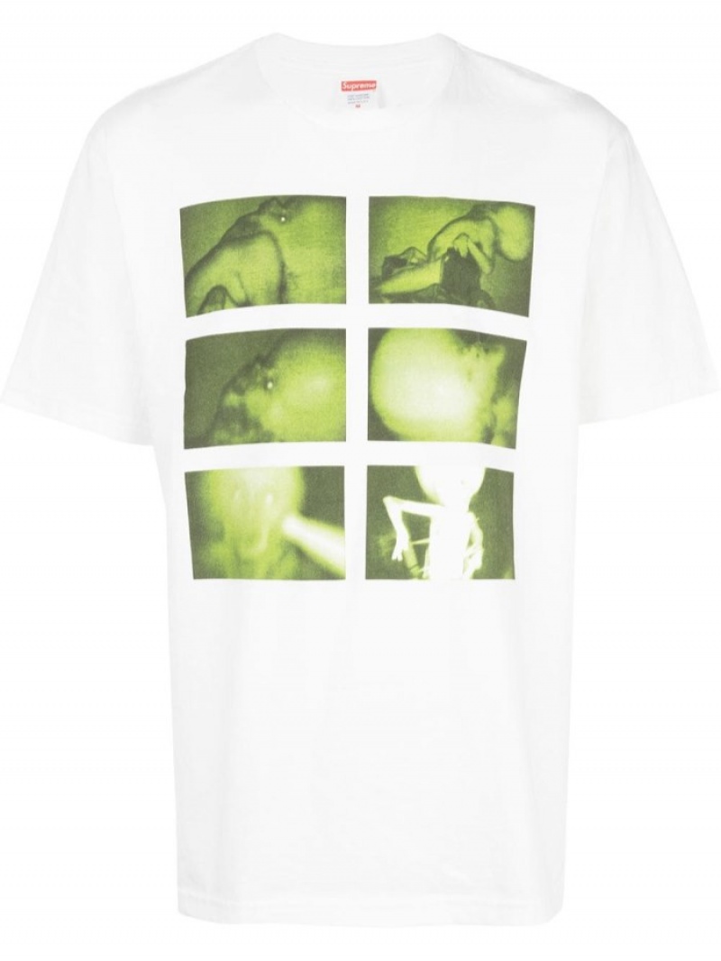 Camisetas Supreme Chris Cunningham Chihuahua Hoo Crew Neck Hombre Blancas Colombia | M2A-43179