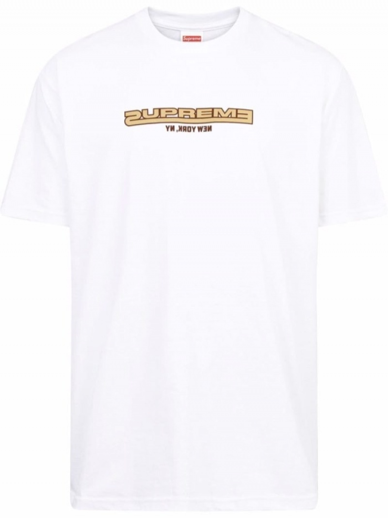 Camisetas Supreme Connected Logo-print Hombre Blancas Colombia | E8D-74557