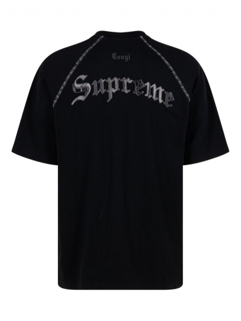 Camisetas Supreme Coogi Corta-sleeve Hombre Negras Colombia | E4Y-42879