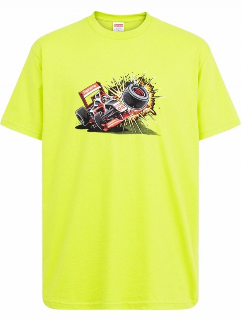 Camisetas Supreme Crash Estampadas-print Hombre Verde Colombia | E0B-50262