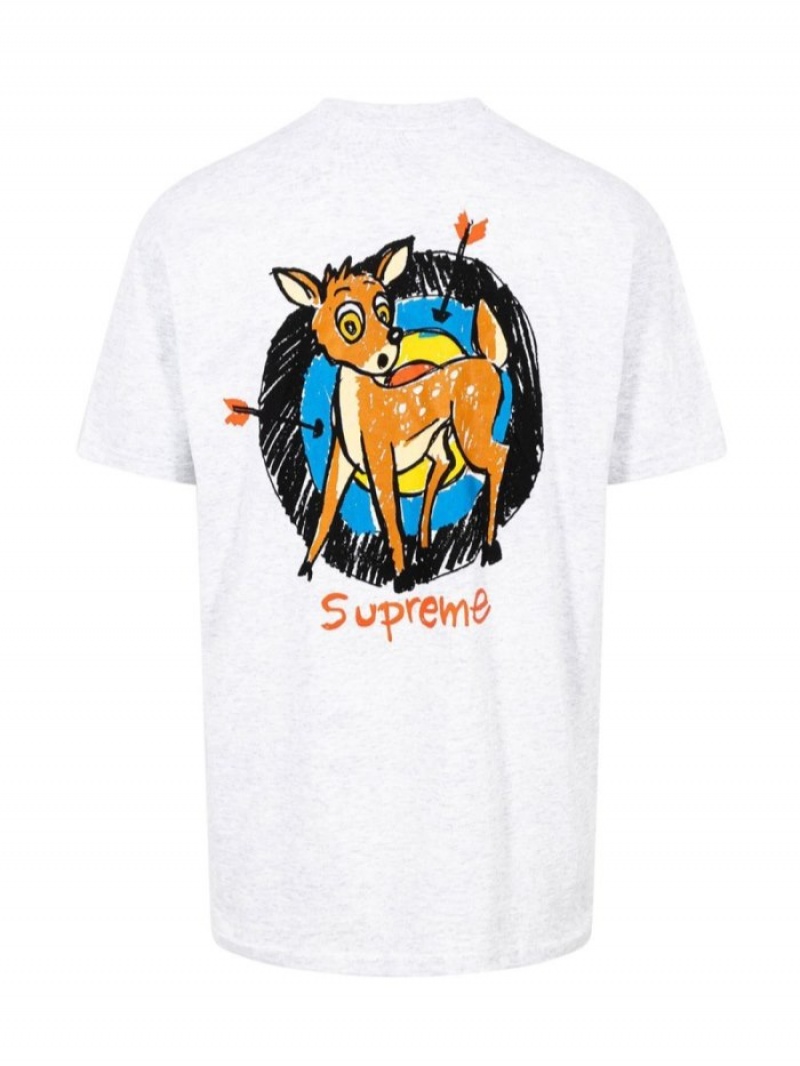 Camisetas Supreme Deer Crew Neck Hombre Gris Colombia | L6I-77245