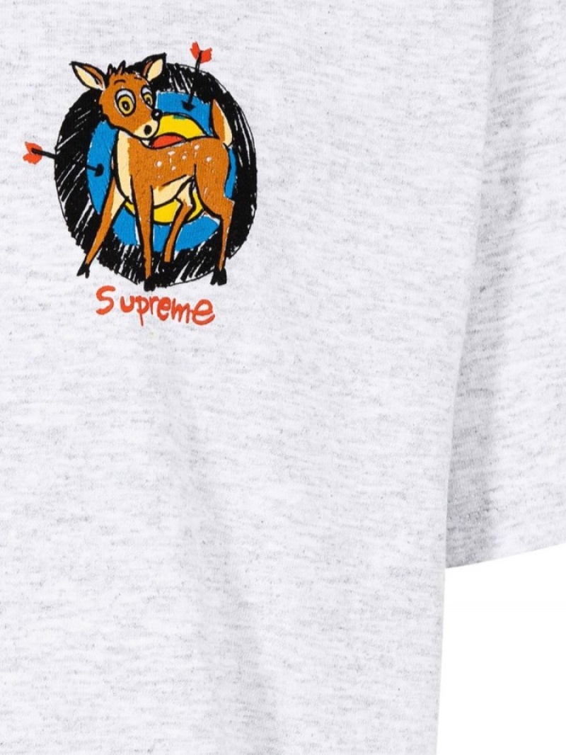 Camisetas Supreme Deer Crew Neck Hombre Gris Colombia | L6I-77245