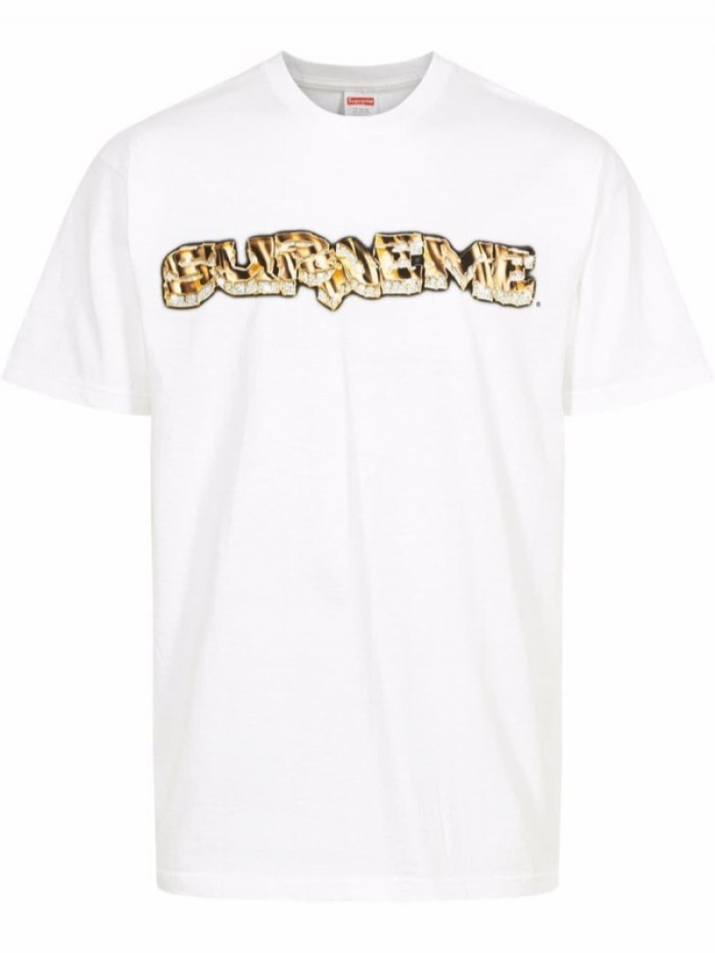 Camisetas Supreme Diamond Logo-print Hombre Blancas Colombia | C1U-70661