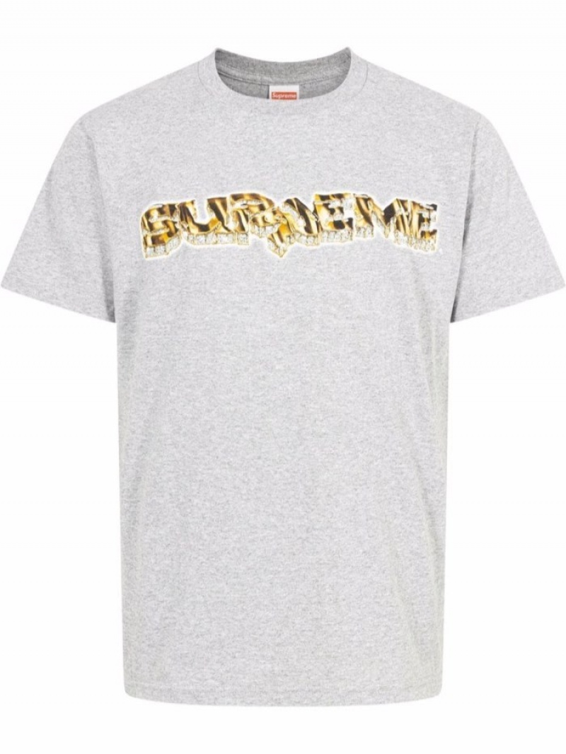 Camisetas Supreme Diamond Logo-print Hombre Gris Colombia | W8B-81856