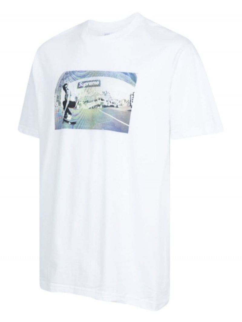 Camisetas Supreme Dylan Photograph-print Hombre Blancas Colombia | C1Z-43154