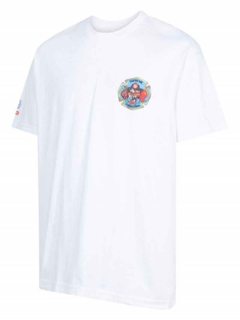 Camisetas Supreme Fdny Engine 9 Hombre Blancas Colombia | W3P-70439