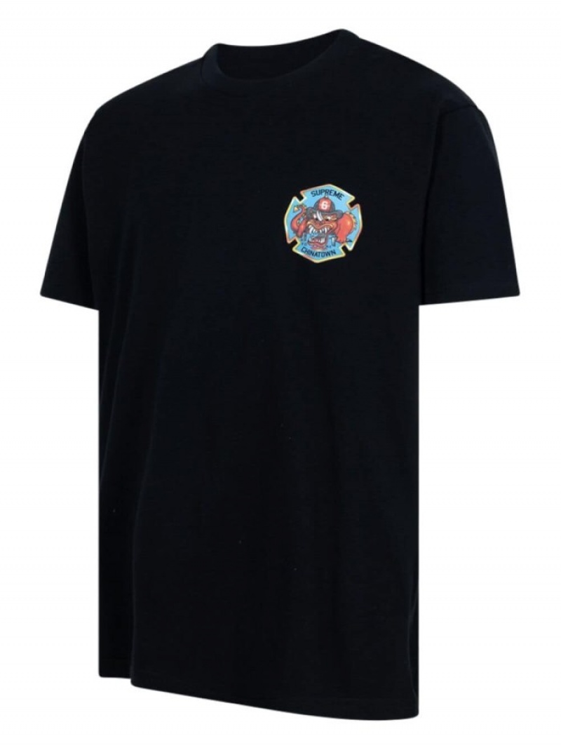 Camisetas Supreme Fdny Engine 9 Hombre Negras Colombia | T0B-21335