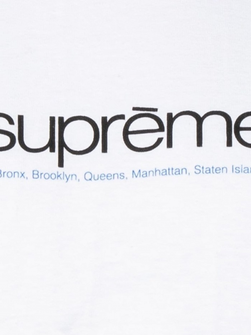 Camisetas Supreme Five Boroughs Logo-print Hombre Blancas Colombia | G2H-52153