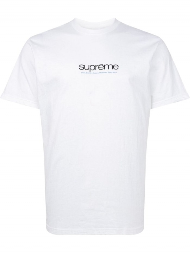 Camisetas Supreme Five Boroughs Logo-print Hombre Blancas Colombia | G2H-52153