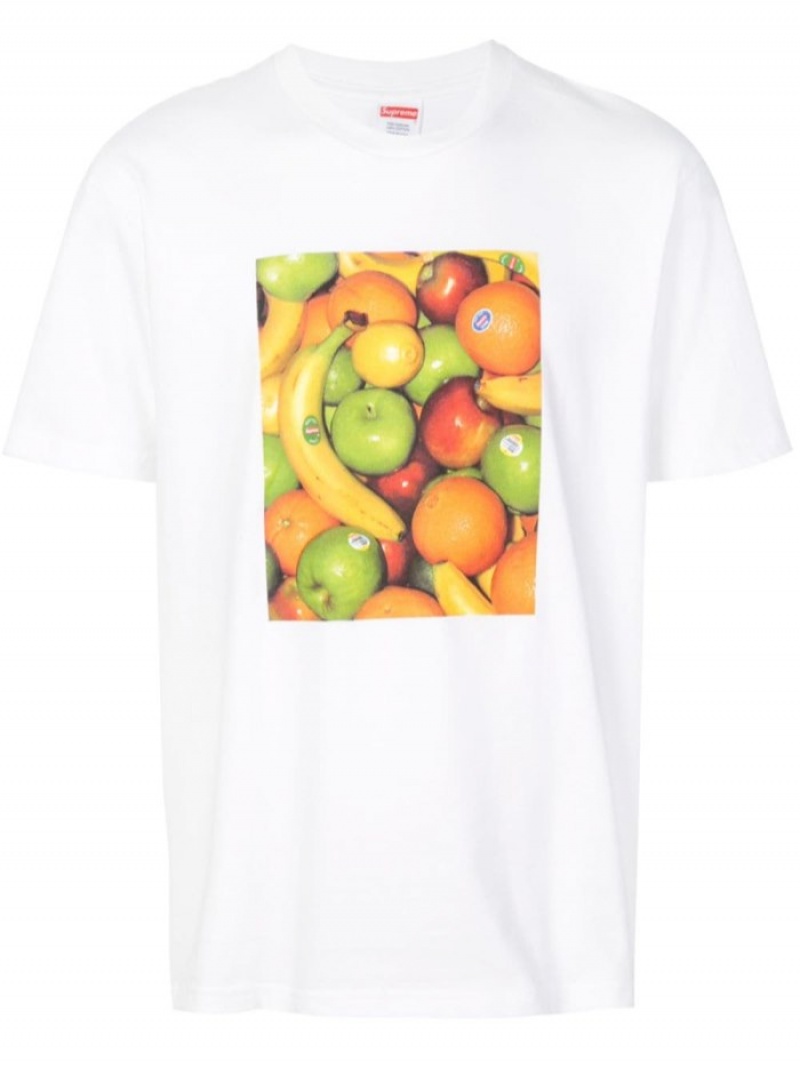 Camisetas Supreme Fruit Crew Neck Hombre Blancas Colombia | T1F-66340