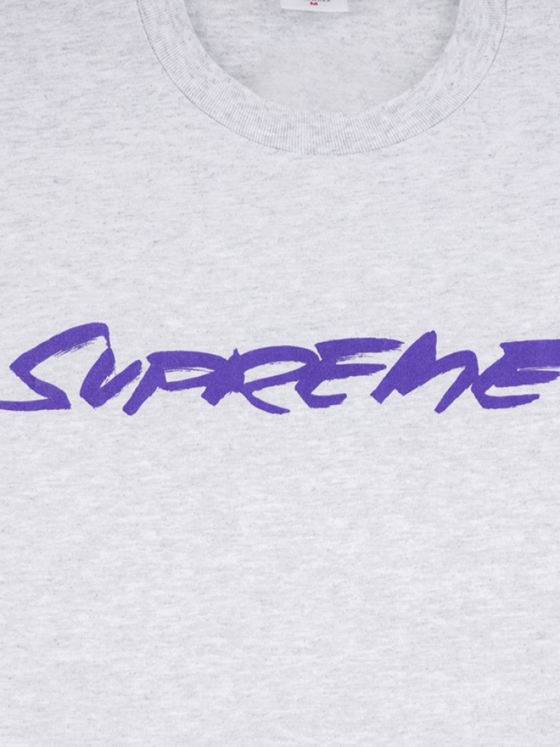 Camisetas Supreme Futura Logo Hombre Gris Colombia | P7H-23408