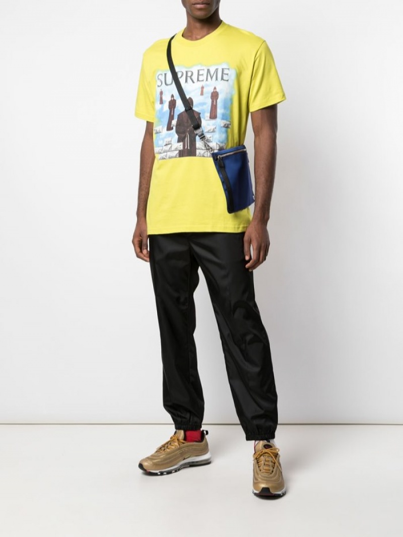 Camisetas Supreme Levitation Corta-sleeve Hombre Amarillo Colombia | Y3Y-77205