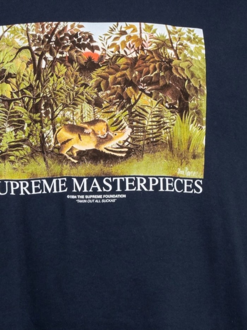 Camisetas Supreme Masterpieces Crew-neck Hombre Azules Colombia | G8L-51506