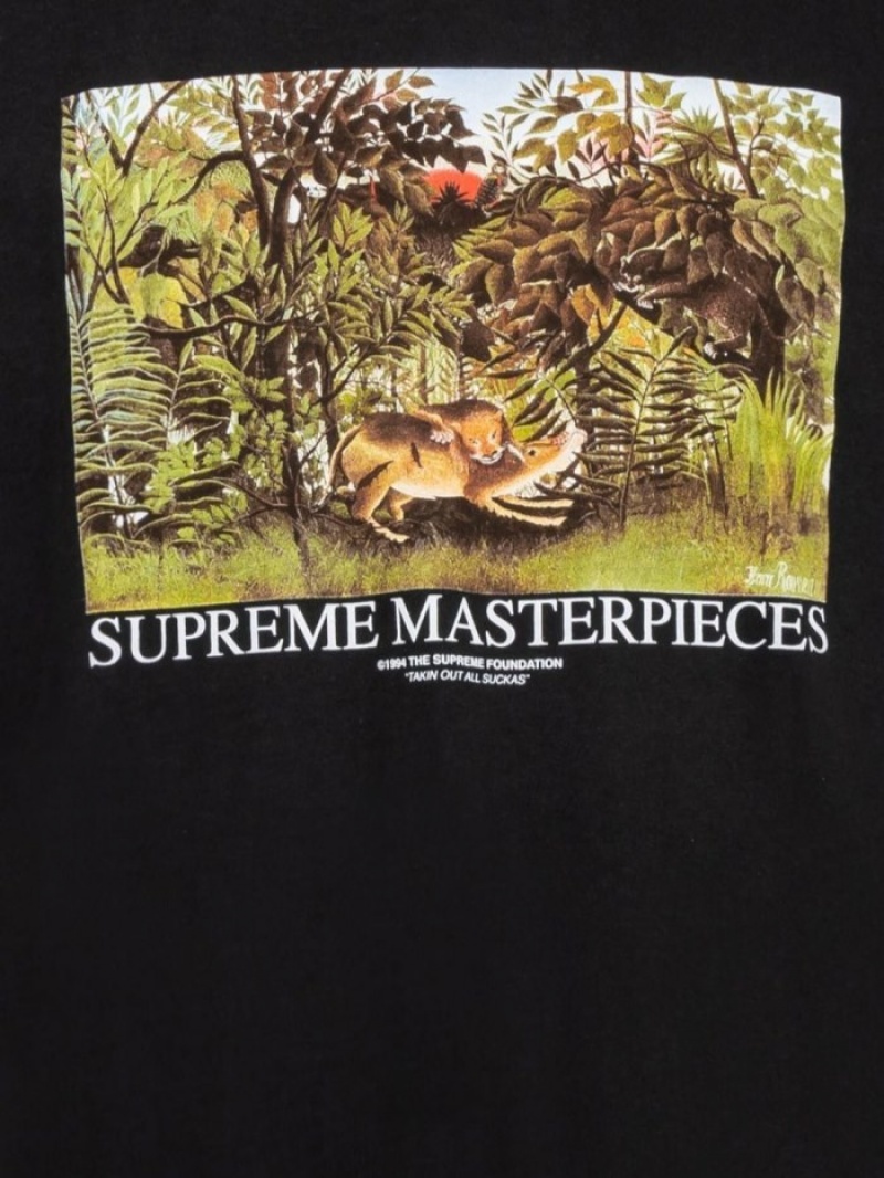 Camisetas Supreme Masterpieces Estampadas-print Hombre Negras Colombia | X3F-98158