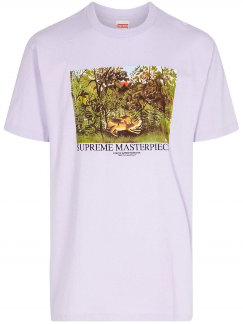 Camisetas Supreme Masterpieces Estampadas-print Hombre Moradas Colombia | Z5T-40455