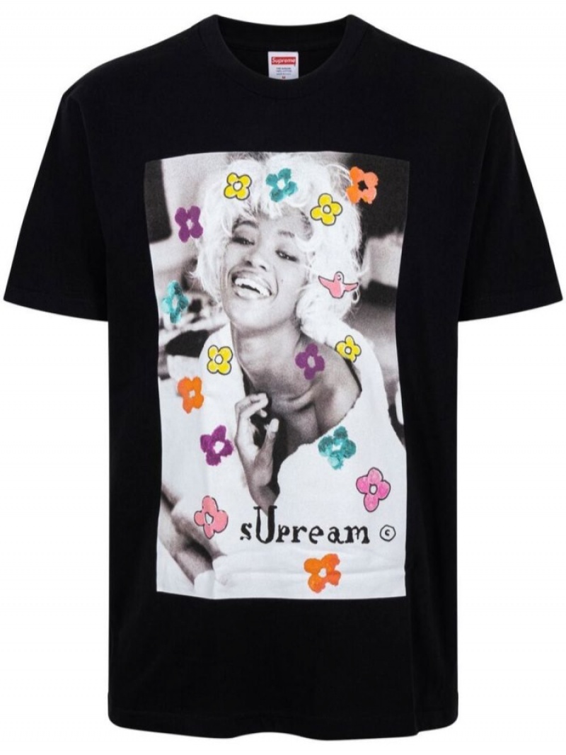 Camisetas Supreme Naomi Photograph-print Hombre Negras Colombia | S9Z-16094