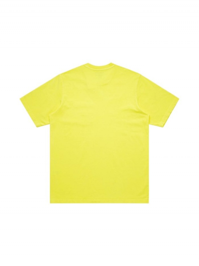 Camisetas Supreme Overdyed Pocket Hombre Amarillo Colombia | L5C-30295