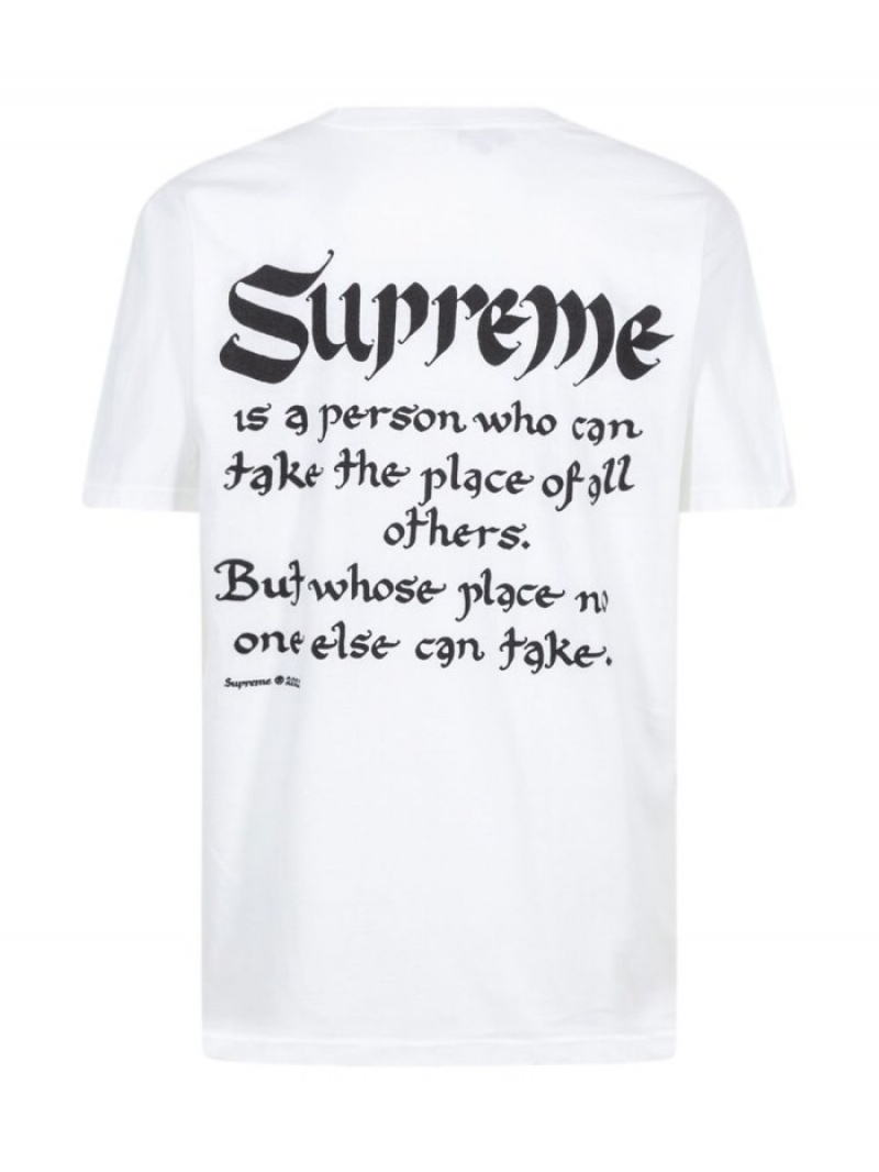 Camisetas Supreme Person Corta-sleeve Hombre Blancas Colombia | R7K-59208