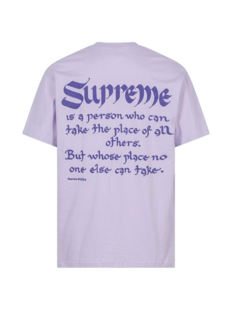 Camisetas Supreme Person Estampadas-print Hombre Moradas Colombia | X5S-47394