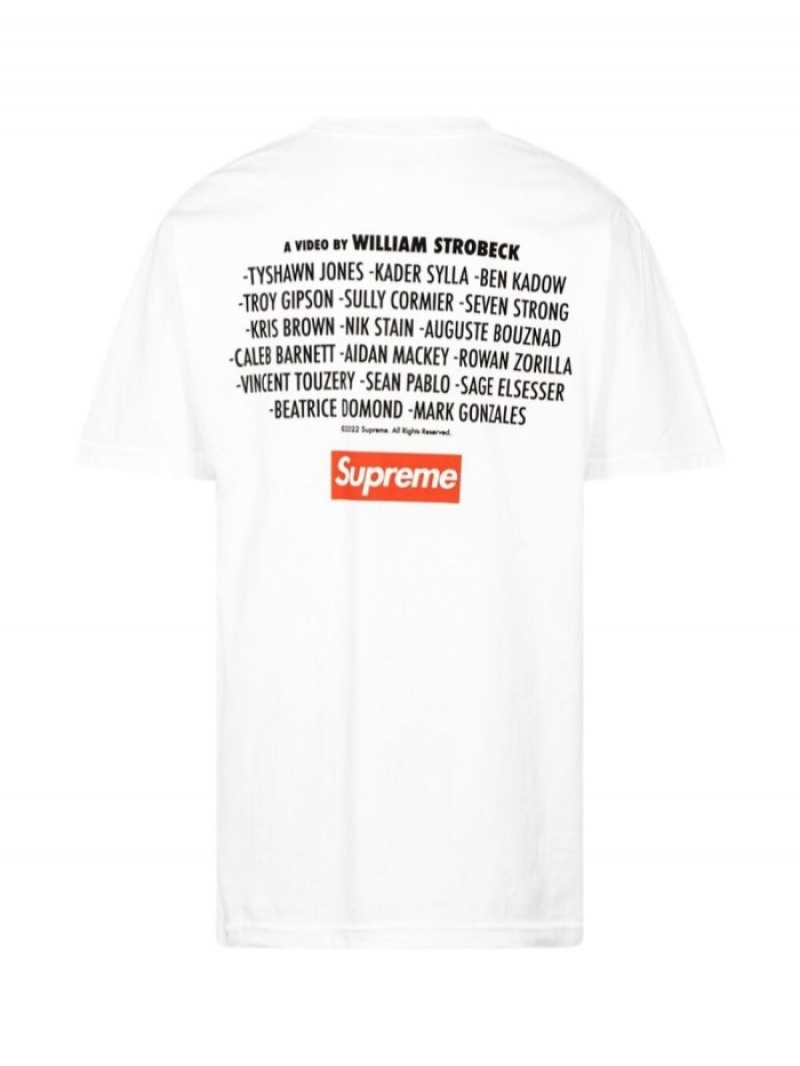 Camisetas Supreme Play Dead Slogan-print Hombre Blancas Colombia | S0H-36297