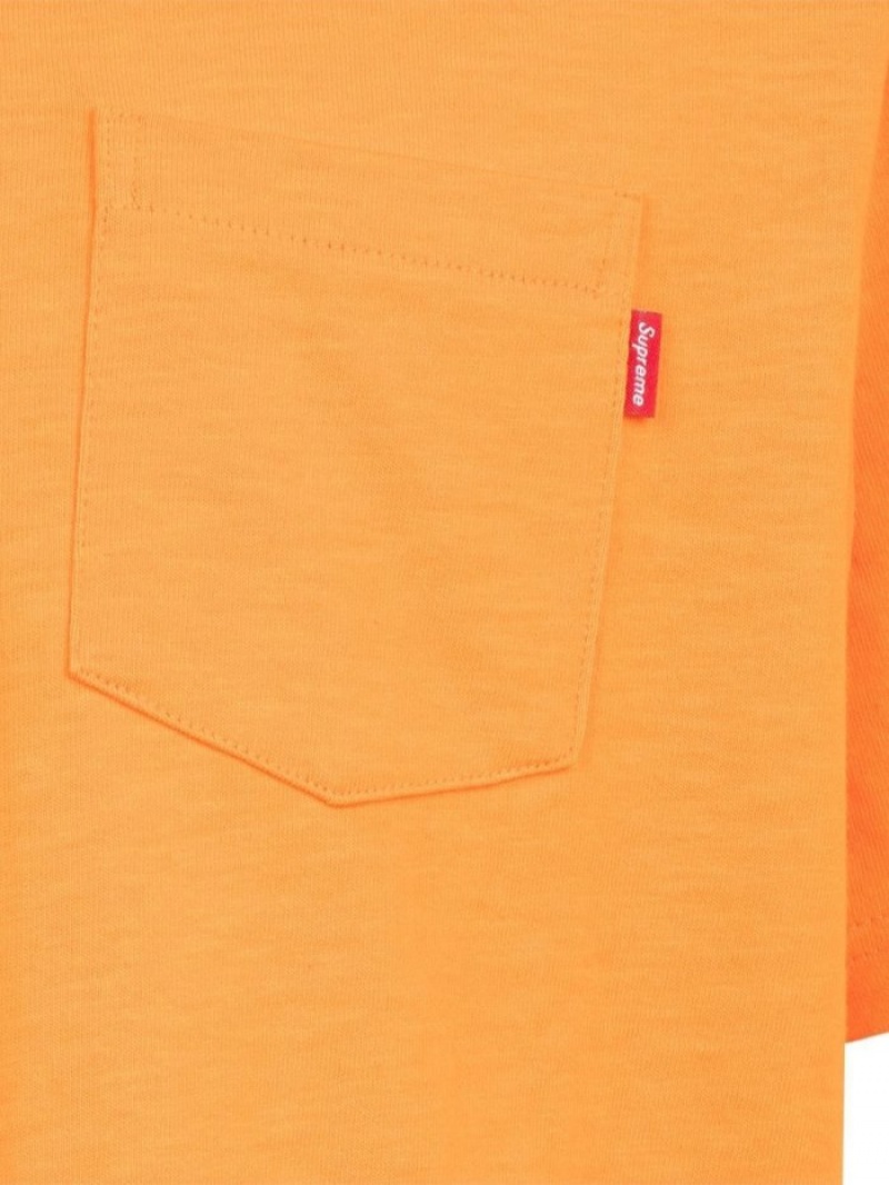 Camisetas Supreme Pocket-detail Crew-neck Hombre Orange  Colombia | H9B-34023