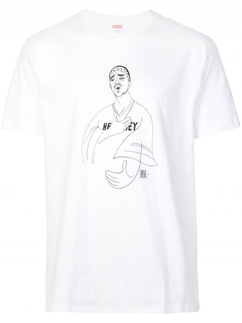 Camisetas Supreme Prodigy Illustration-print Hombre Blancas Colombia | D1R-71749