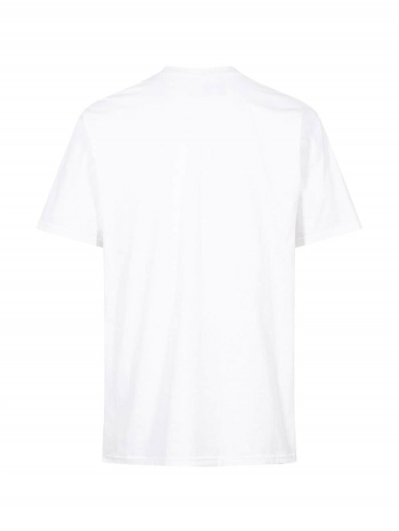 Camisetas Supreme Respected Slogan-print Hombre Blancas Colombia | N8I-79636