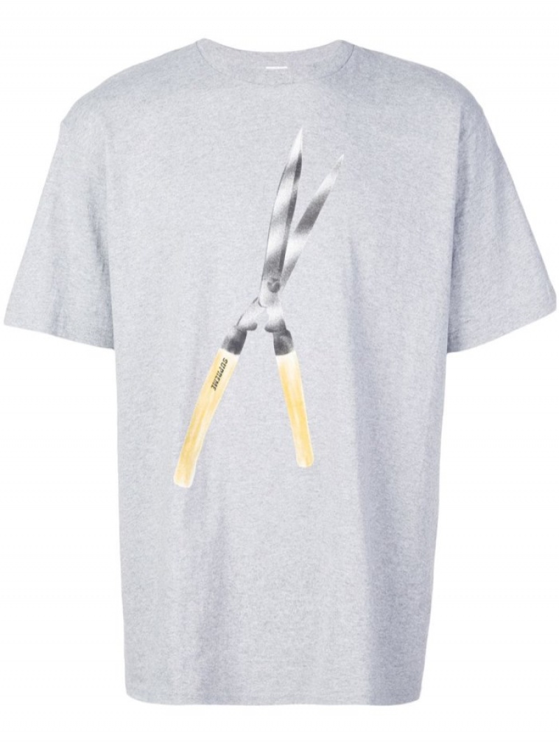 Camisetas Supreme Shears Estampadas-print Hombre Gris Colombia | M2F-45212