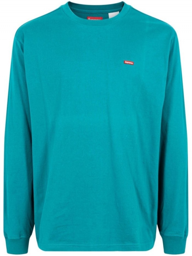 Camisetas Supreme Small Box Long-sleeve Hombre Azules Colombia | F1X-84595