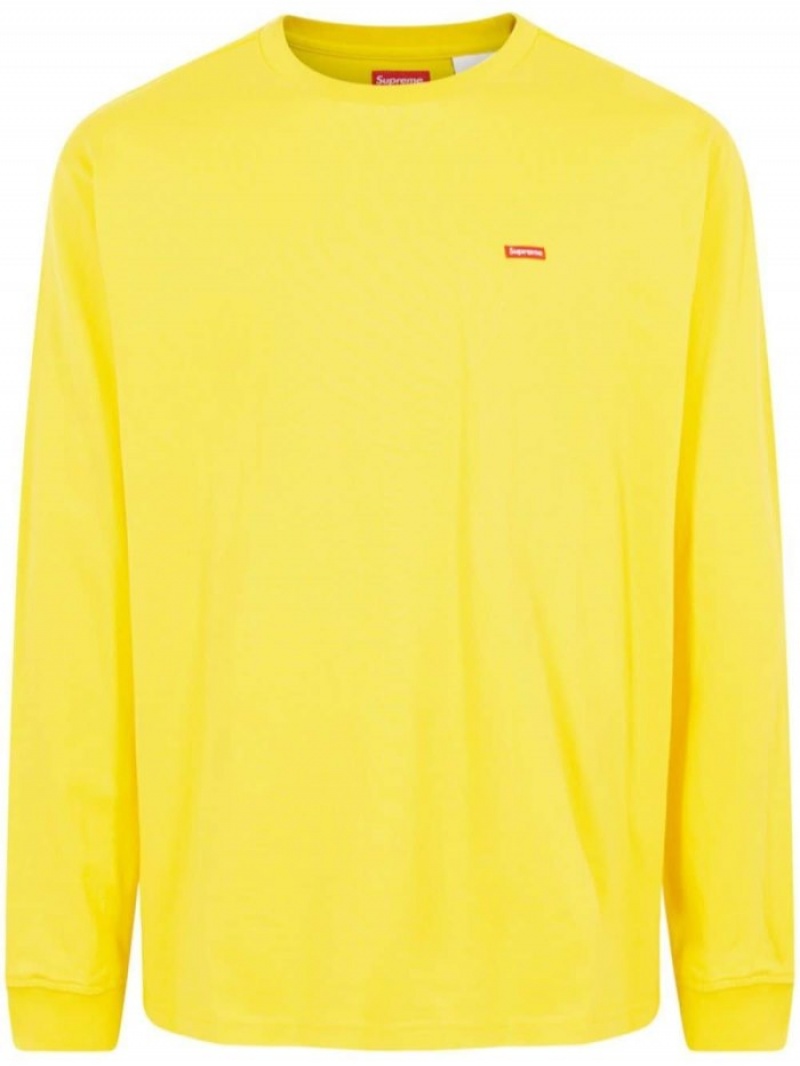 Camisetas Supreme Small Box Long-sleeve Hombre Amarillo Colombia | O2Q-52037