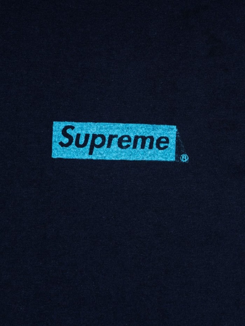 Camisetas Supreme Spiral Slogan-print Hombre Azules Colombia | Y3E-78787