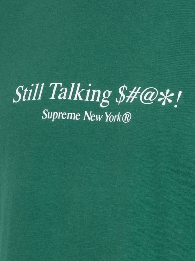 Camisetas Supreme Still Talking Crew Neck Hombre Verde Colombia | M2L-50376