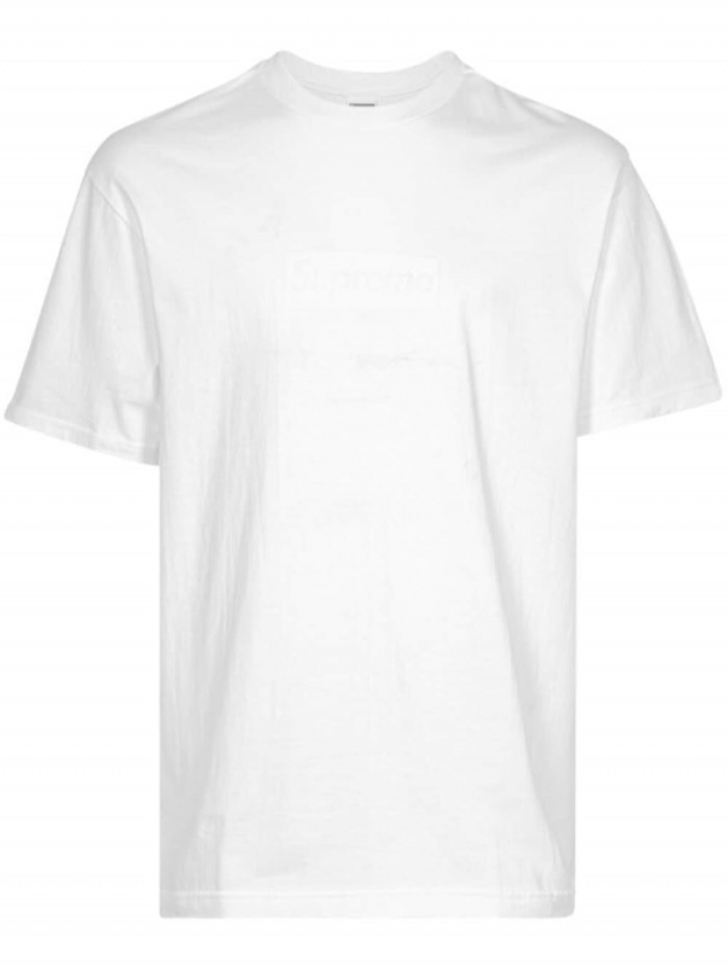 Camisetas Supreme Tonal Box Logo Hombre Blancas Colombia | T6B-40918