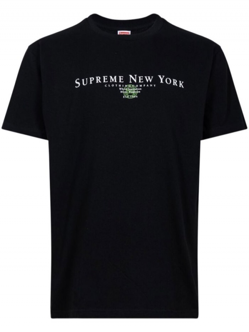 Camisetas Supreme Tradition Crew Neck Hombre Negras Colombia | J1V-74456