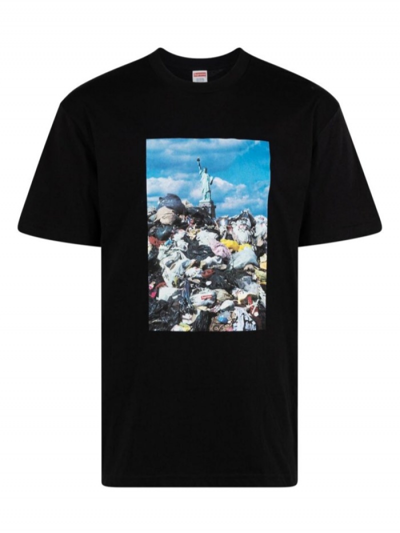 Camisetas Supreme Trash Photograph-print Hombre Negras Colombia | Y7K-21757