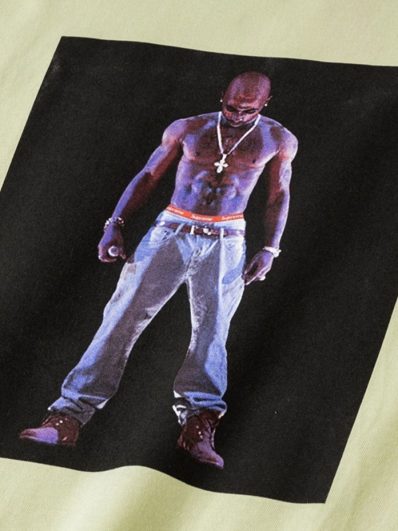 Camisetas Supreme Tupac Hologram Crew Neck Hombre Verde Colombia | S3B-38451