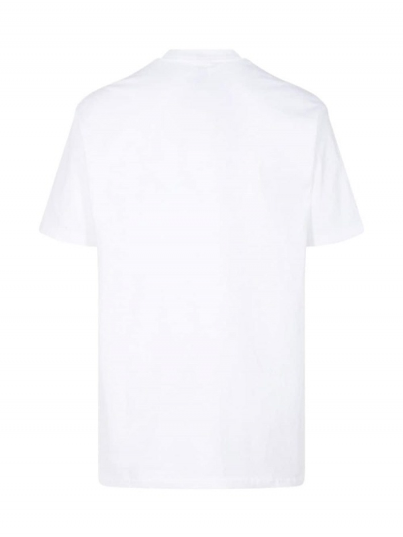 Camisetas Supreme X Burberry Box Logo Hombre Blancas Colombia | D6N-48384