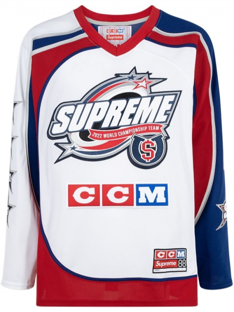 Camisetas Supreme X Ccm All Stars Hockey Jersey Hombre Blancas Colombia | O8S-05430