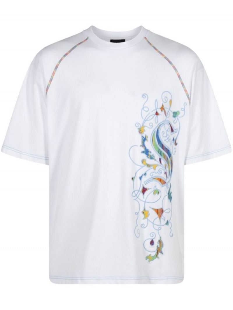 Camisetas Supreme X Coogi Embroidered-motif Algodon Hombre Blancas Colombia | J2C-55023