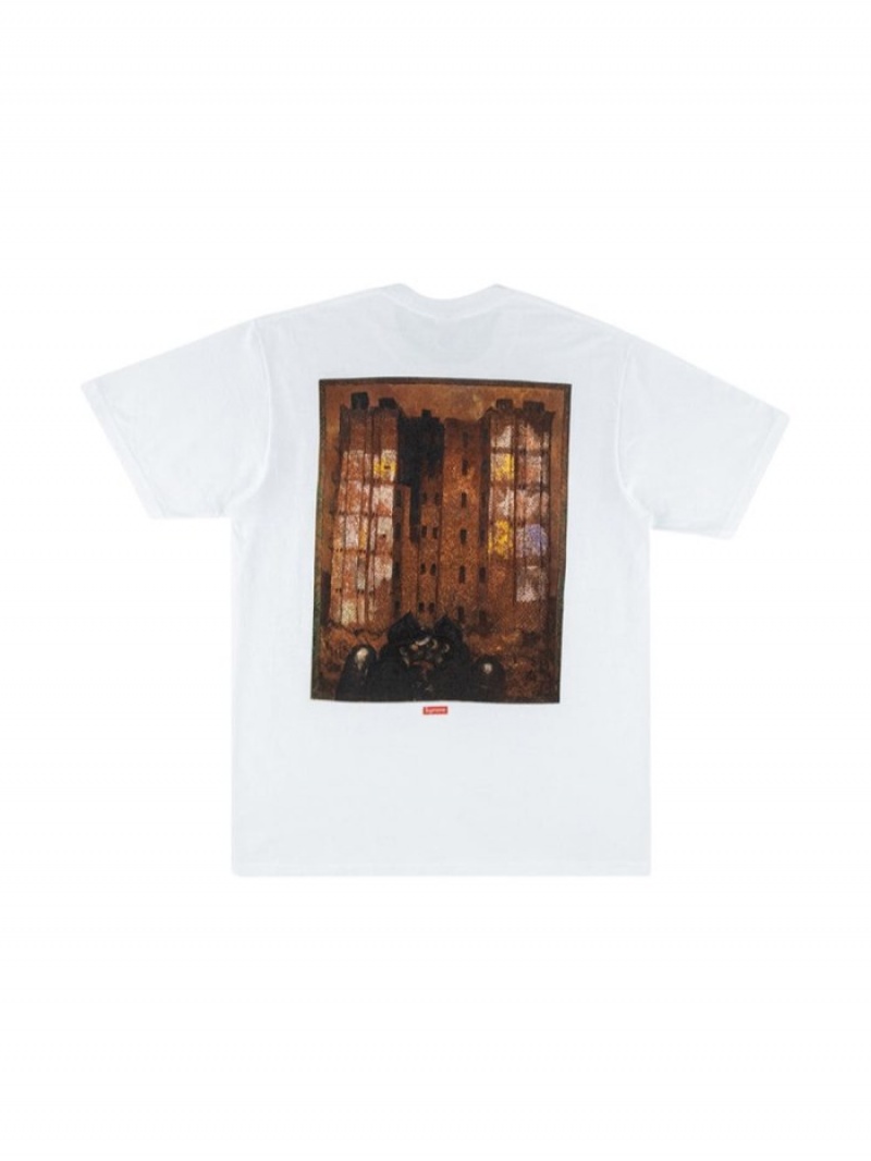 Camisetas Supreme X Martin Wong Big Heat Hombre Blancas Colombia | U9O-67408