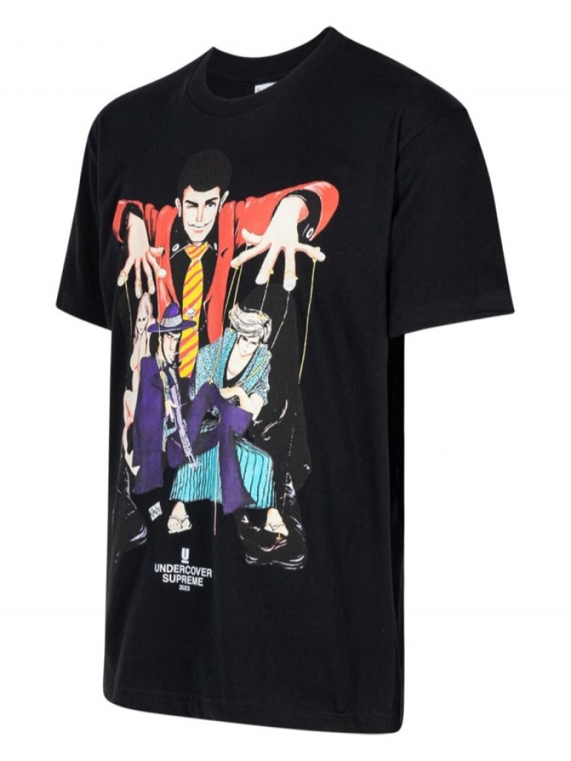 Camisetas Supreme X Undercover Lupin Algodon Hombre Negras Colombia | W0T-95119