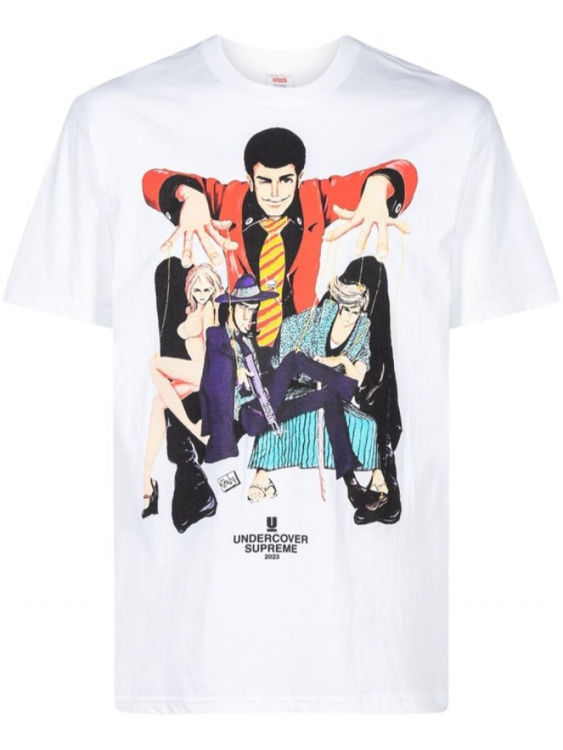 Camisetas Supreme X Undercover Lupin Algodon Hombre Blancas Colombia | K4N-99433