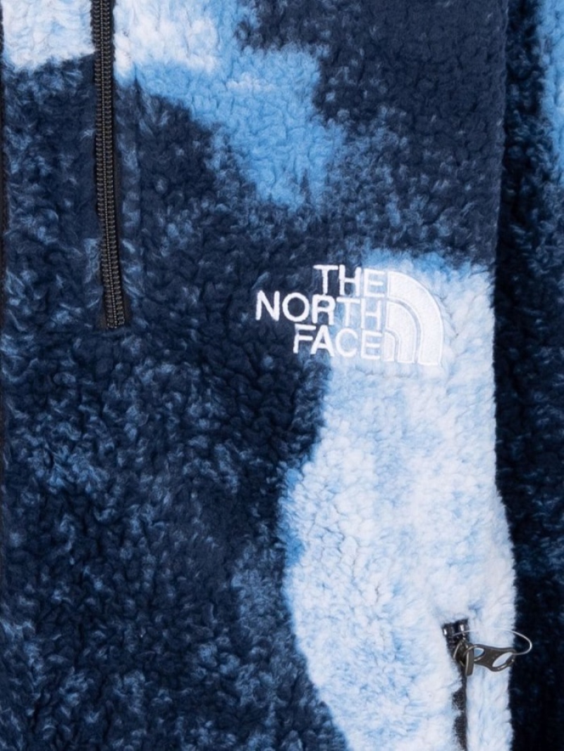 Cortavientos Supreme X The North Face Bleached Denim Fleece Jacket Hombre Azules Colombia | P6E-08301